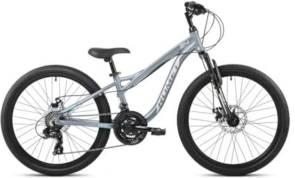 Romet 24 Zoll Rambler Fit Mountainbike 21-Gang Kettenschaltung, Scheibenbremsen, Alurahmen Grau