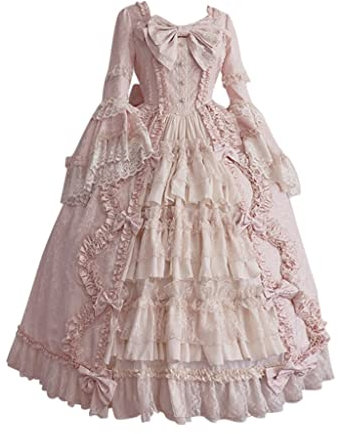 2024 Robe rétro médiévale Femme Plissé DéGuisement Robe Reine Femmes Victorienne médiévale Renaissance Gothique Maxi Carnaval Halloween Cosplay Grande Taille fête Princesse Costume Maxi Robes