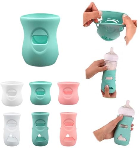 Silicone Sleeves for Avent Baby Bottles,Anti Breakage Baby Bottle Holder,for Avent Natural Glass Baby Bottles 4/8 oz