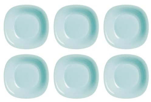 Luminarc Carine Turquesa 6 Plato Postre Opal Gris 21cm Opal Apto Microondas Apto Frigorífico Reciclable