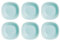 Luminarc Carine Turquesa 6 Plato Postre Opal Gris 21cm Opal Apto Microondas Apto Frigorífico Reciclable