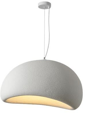 CNMKLM Moderne Pendelleuchte Mattes Weiß esszimmer Hängelampe E27 Sockel hängeleuchte Japanischer Wabi-Sabi Stil Esszimmerlampe Deckenlampe für Wohnbereich Esstisch Kücheninsel