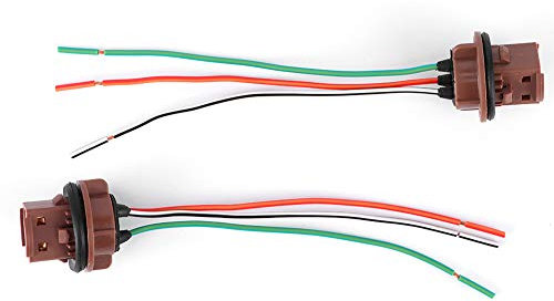 2 Stück Auto-Bremslicht-Fassung für 7440 7443 T20-Glühbirne, Hochwertige Kupferverkabelung, Einfache Installation, Kompatibel mit Mehreren Glühbirnen, Hitzebeständig, Lange