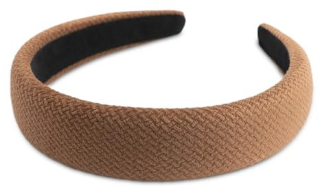 SXQLYH Serre-tête rembourré en velours pour femme - Bandeau épais - Bandeau en velours doux - Bandeau rembourré - Bandeau confortable pour femmes et filles (marron)