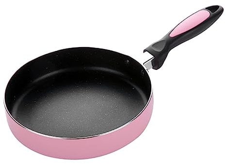 GRADENEVE Non Stick Frying Pan 20cm Pink Diamond Coated Pan Excellent for Egg Omelette Pancake Cooking Kitchenware for Warming Present