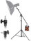 VEVOR Support d'éclairage en Aluminium, Hauteur Max. 390 cm, trépied de Photographique réglable, avec Bras flèche, Sac Sable, Charge Max. 5 kg, pour boîte à lumière, Flash de Studio, Anneau Lumineux