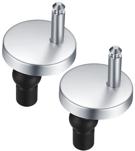 2 Pack Toilet Seat Hinges Fixings with Screws and Expanding Nuts - Easy to Install Toilet Seat Fittings for Blind Holes, Includes Toilet Seat Bolts and Locking Bolt for WC