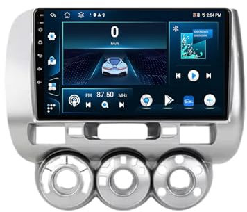 Android 13 2 DIN Car Radio Stereo para Honda Fit Jazz City 2002-2007 9 Pulgadas Autoradio con WiFi GPS Rear View Camera RDS FM BT DVR SWC Ventilador de refrigeración(2+32G)