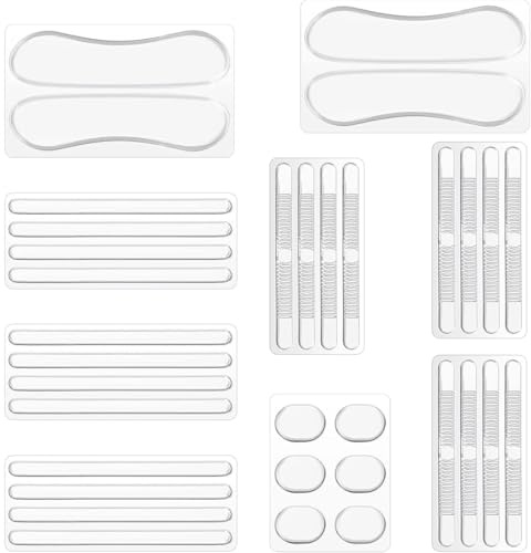 KEWUF 34 Pcs anti rutsch pads schuhe, High Heel-Kissen aus Silikon Schuhriemengriff Anti-Rutsch-Sandalen Gel-Schutzstreifen Slingbacks Fußstütze Aufkleber-Einsätze Pad für Damen und Herren