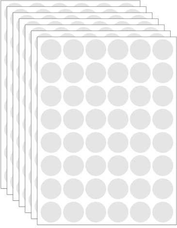 Funalix Runde Aufkleber Transparente, 1000 Stück Klebepunkte auf Rolle, Siegel Etiketten Rolle Kreis für Umschläge, Briefe & Verpackungen(25mm)