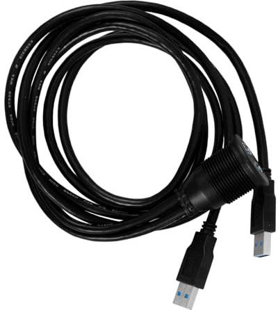 TOYANDONA USB 3.0 Verlängerungskabel mit 2 Ports für Auto Flexibles Kupfer und PVC Material Panelmontierbar Kompatibel mit USB 2.0 für Fahrzeug Einbau