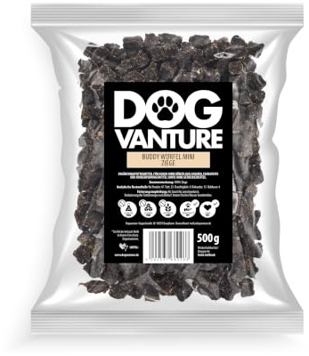 Dogvanture Buddy Snack 100% Fisch Würfel Mini 500g Großpackung | Monoprotein Hundeleckerli für futtersensible Hunde | Getreidefrei, Zuckerfrei, ohne Glycerin
