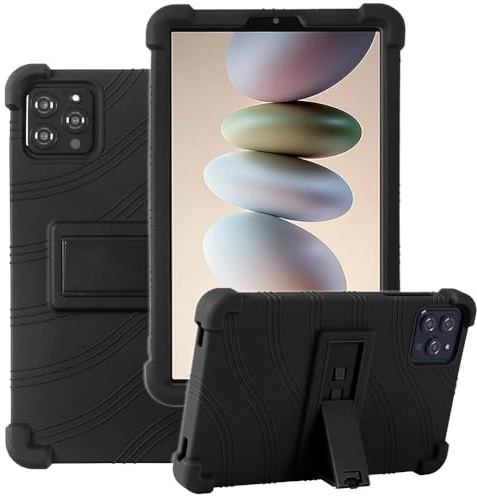 Ytaland Hülle für Blackview Link2 8 Zoll Tablet, Multi-View Weich Dünn Silikon Handyhülle Stoßfest Fallschutz Bumper Case Cover (Schwarz)