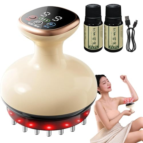 Massaggiatore anticellulite, dispositivo a ventose | Strumento elettrico intelligente per la cura muscolare con calore regolabile su 9 livelli per corpo completo: addome,