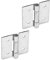 Ganter Normelemente | Edelstahl-Blechscharniere - GN 136-NI-50-50-B | Edelstahl | Stift Edelstahl | 2 Stück