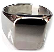 artigianale Handgefertigter Ring aus Stahl Art 6S rechteckig Wählen Sie Maße in der Person, für Damen und Herren, italienische Größe, aus Omaggio Un AMULELA CORNI MOA