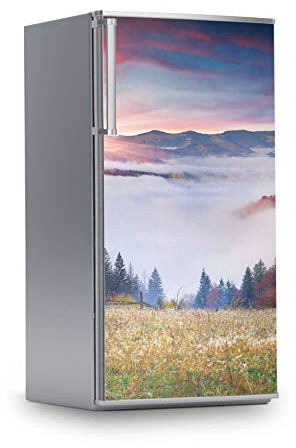 Kühlschrank Aufkleber I Dekofolie für Kühlschrankfront - Folie Sticker abwaschbar I Dekoration Küche - Design: Herbstwald