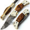 PAL 2000 KNIVES Couplé à la main personnalisé - couteaux en acier Damas - couteau avec gaine en cuir (9676)