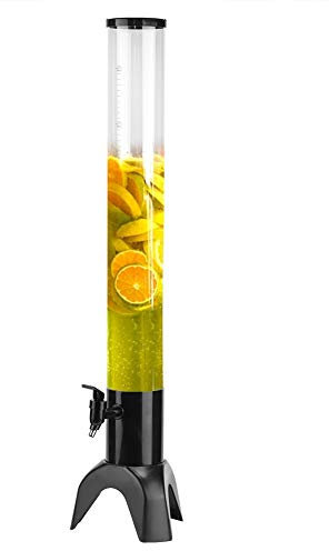 Distributeur de Bière, Tour de Bière Girafe à Boisson Tireuses à Bières, 3L de Capacité avec Tube de Glace & Robinet pour Bar, Fêtes, Barbecues, Buffet Restaurant, KTV