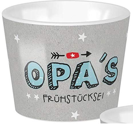 Sheepworld, - 46478 - Eierbecher, Opa´s Frühstücksei, 4,3cm x 5,3cm, Porzellan, spülmaschinengeeignet