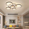 YZSJ Deckenleuchte LED Dimmbar Deckenlampe Groß Wohnzimmerlampe Modern Lichtfarbe/Helligkeit Einstellbar Schlafzimmerlampe Esszimmer Küchelampeacryl Metallrahmen Pendelleuchte,6heads