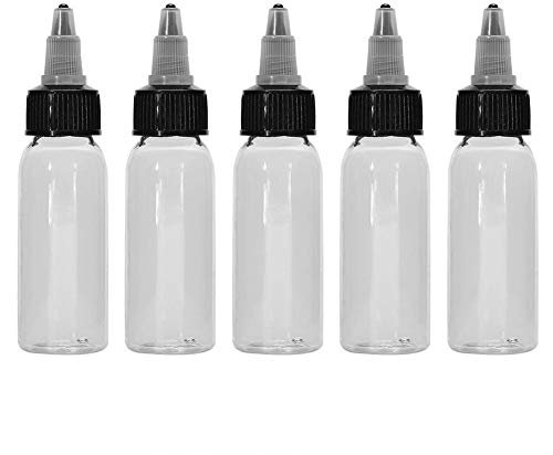Tattoo Ink Bottle Empty Tattoo Bottle Plastic Tattoo Ink Bottle 30ml New White Screw Empty Plastic Tattoo Ink Pigment Makeup Transparent Bottle Suitable for Tattoo Artists(5PCS)