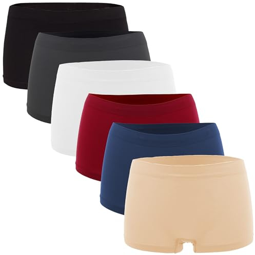 Fabio Farini 6er Pack Damen Panties Hipsters Boxershorts nahtlos | Seamless aus weichem Microfaser-Gewebe