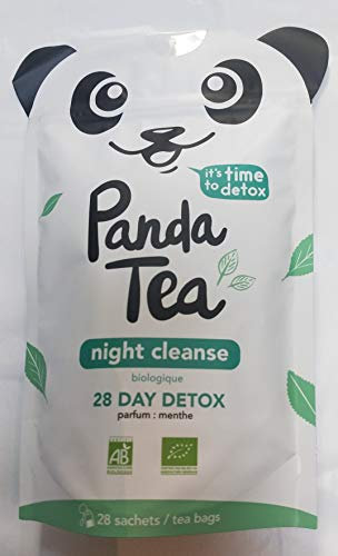 Panda Tea - Night Cleanse - Thé & infusions detox certifié bio - 28 sachets - anti-ballonnements et ventre plat
