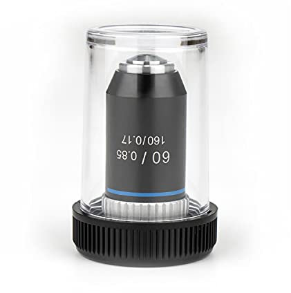 SWIFT 60X Plan Achromatic Objective Lens, Research-Grade Objective Lens for Compound Biological Microscopes.