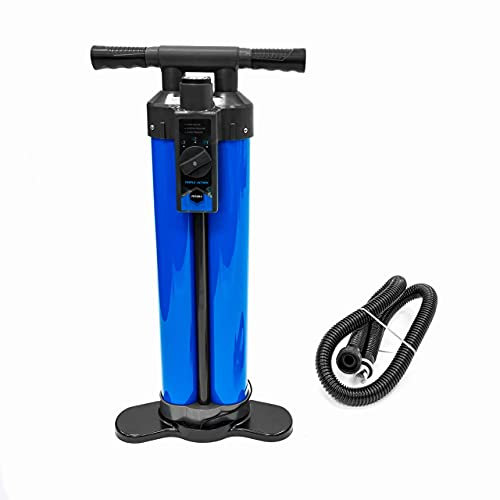 AQUATEC Dual & Triple-Action Paddle Board Pump - Airflow on Upstroke & Downstroke | SUP & Inflatable Boat Pump With Pressure Gauge