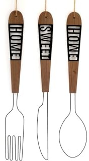 Set of 3 Fork Knife Spoon Wall Decoration Kitchen Cutlery Set