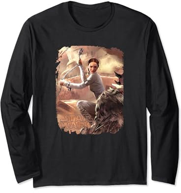 Star Wars Padme Defense Action Poster Long Sleeve T-Shirt