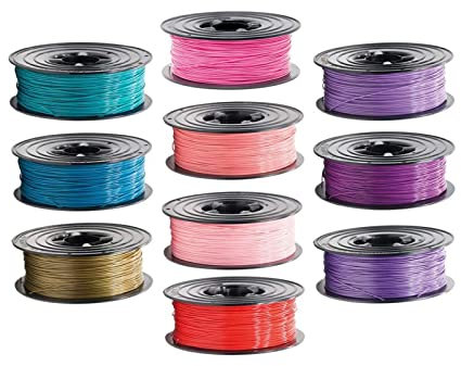 PETG Filament 3D Drucker 1,75mm / 10x 1kg Rolle mit Girls Collors für 3D Printer oder Stift 10er Set (10Kg)