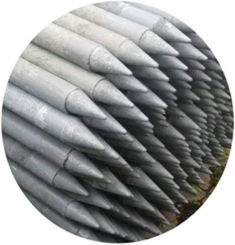 6er Pack Rundpfosten Ø 6 cm Länge 150 cm, Garten Zaun Zaunbau
