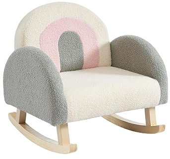 Vente-unique - Fauteuil Salon scandinave - Gris, Rose, Crème - Polyester - ESLIDA