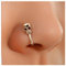 Cimenexe Punk Skull Clip On Nasenring Goldener Totenkopf Non Piercing Nasenring Totenkopf Nasenmanschette Hoop Ring Totenkopf Septum Piercing Ring Schmuck für Frauen und Mädchen Geschenke