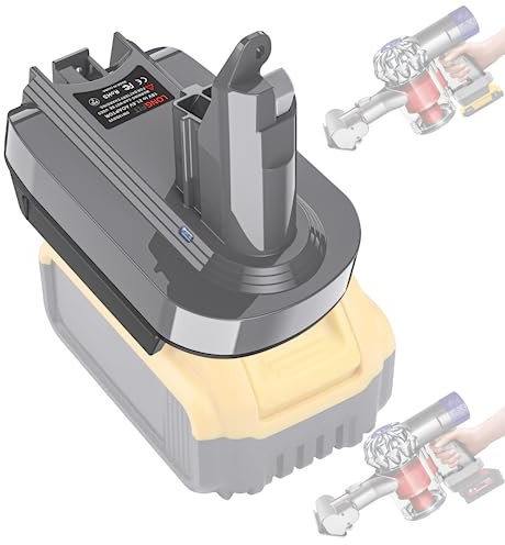LONG FIT Dyson V6 Battery Adapter Compatible with deWalt 20v and Milwaukee 18V Lithium Ion Batteries Converted to Dyson v6, DM18DSV6