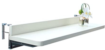 Balkonhängetisch Klapptisch mit weißem Balkongeländer, Hängetisch aus Aluminiumlegierung for Gartenterrassendeck, multifunktionaler Couchtisch, höhenverstellbar (Size : 100x40cm)