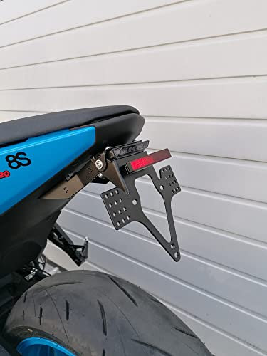 kurzer Kennzeichenhalter für Suzuki GSX-8S ab 2023 Heckumbau Kennzeichenträger Tail Tidy gsx8s Naked Twin Suzuki kurzes Heck Fender Eliminator