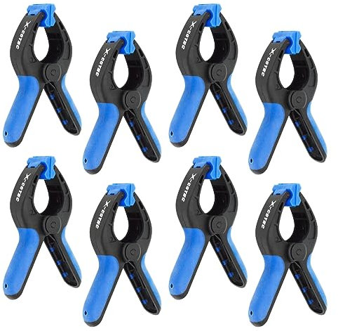 X-COTEC 4” Spring Clamp 8-Pack, Heavy Duty Spring Clips for Woodwork, Spring Clip Clamp Compatible for Photo Studio Greenscreen Background Stand