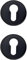 Coppia Rosette Foro Cilindro Porta Compatibile con Foro Yale, Bocchette Serratura Foro Porta - Rosette Vendute in Coppia (Tonda, Nera)