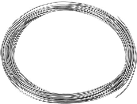 PATIKIL 99.99% Alta Purezza Zinco Cavo, 20 Calibro Puro Zinco Filo 1mm Morbido Bordatura Cavo Laboratorio Scientifico Esperimento Zinco Filo Strumento (16.4Ft/Rotolo)