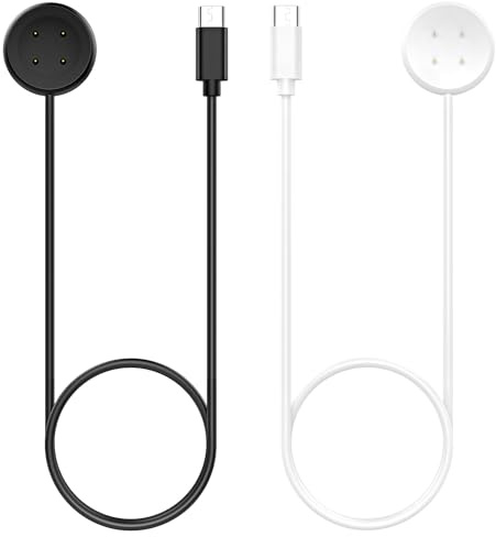 TiMOVO 2er-Pack Ladekabel kompatibel mit Fitbit Versa 4, Pixel Watch 3/2 | 3,3 ft langes Magnetisches Typ-C-Ladekabel, kompatibel mit Pixel Watch 3/2, Versa 4/3, Sense 2/1