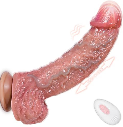 Gode Vibro-masseur Sex Toýs Femme Homme Couple - Realiste Vibromasseur va et vient, God Dildo Anale Sextoy Clitoridien Puissant avec Ventouse, Godemichets Sextoyse Plug Anal pour Gay xxl Godemiches