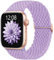 AMSKY Bracelet Tressé Compatible avec Apple Watch 38-49mm, Textile pour iWatch Series 1-10, SE, Ultra - Femme et Homme