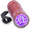 Mini Linterna Llavero LED Aluminio, a Pilas, Acampada, Mochila... Rojo