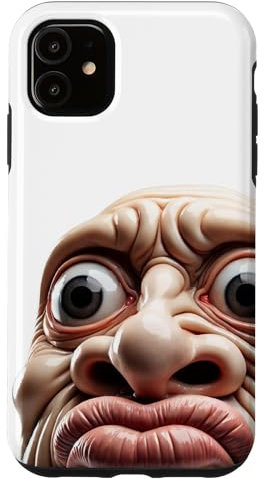 Funny Ugly Case Hülle für iPhone 11 Hässliches lustiges Telefon Schutzhülle transparent Polycarbonat Thermoplastisches Polyurethan
