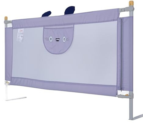 Wakects Rausfallschutz Bett, Babybettgitter, Rausfallschutz Kinderbett Luftiges Netz, 30 Höhenverstellung, Doppelte Kindersicherung, für Kleinkinderbetten 1,5 m, 1,8 m, 2,0 m optional