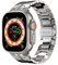 Fullife Titanium Strap Compatible with Apple Watch Straps 49mm 46mm 45mm 44mm 42mm(Series 3 2 1),Grade 2 Titanium Link Replacement Band for iWatch Ultra 2/Ultra Series 10 9 8 7 6 5 4 3 2 1 SE,Titanium