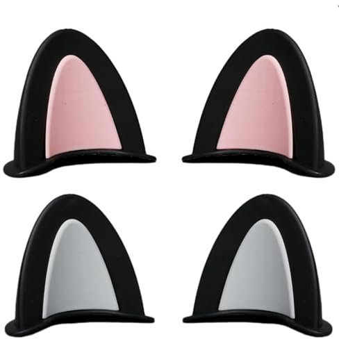 Lepidi 4 Stück Motorradhelm Dekorative Ohren, Katzenohren, für Fahrradhelm, Motorradhelm Zubehör